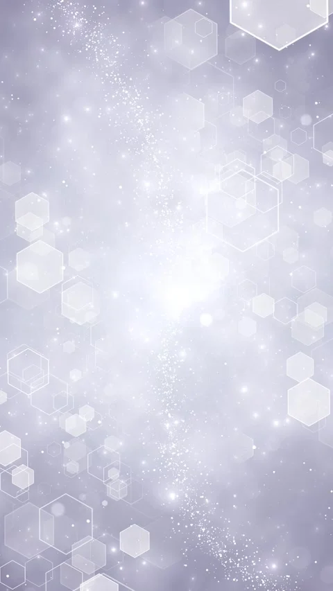 Clean medical hexagon visual bright particles, soft geometric shapes, and calm s Stock Footage 340410913