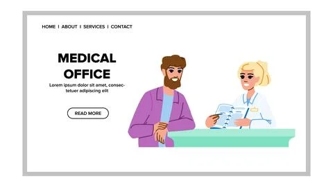 Clean medical office vector Stock Illustration