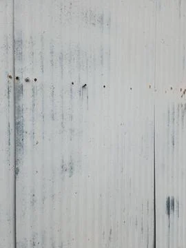 Clean metal siding texture with vertical ridges and light aging Stock Photos