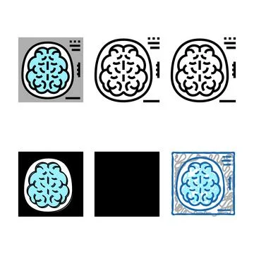 Clean mind x-ray color icon vector Stockillustratie