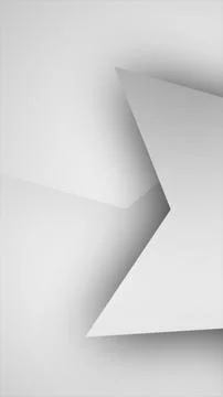 Clean minimal abstract composition with layered folded white geometric pape.. Stock Illustration