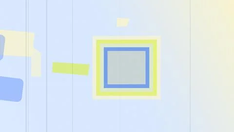 Clean minimal abstract geometric pattern with light blue, yellow, and soft .. Stock Illustration
