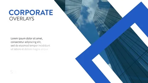 Clean Minimal Corporate Overlays ~ After Effects #231698187