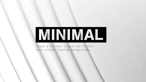 Clean Minimal Cutout Titles 스톡 After Effects
