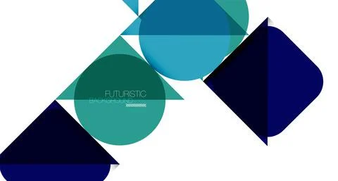 Clean minimal geometric abstract background with triangles and circles. Vector 스톡 일러스트