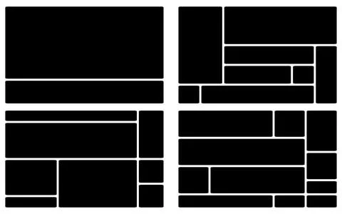 Clean minimal layout grid template collection for graphic designers and cre.. Stock Illustration