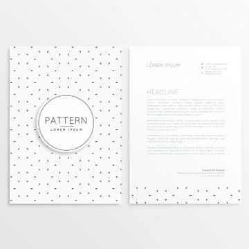 Clean minimal letterhead template Stock Illustration