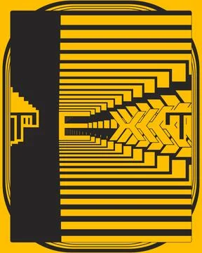 Clean Minimal Modern Text Poster Symmetry And Depth Graphic Design Ilustração Stock