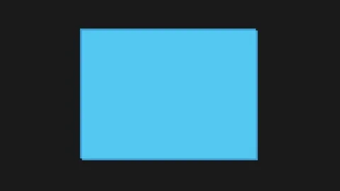 Clean minimalist blue rectangle shape expanding and contracting loop animat.. Vídeo Stock 329210900
