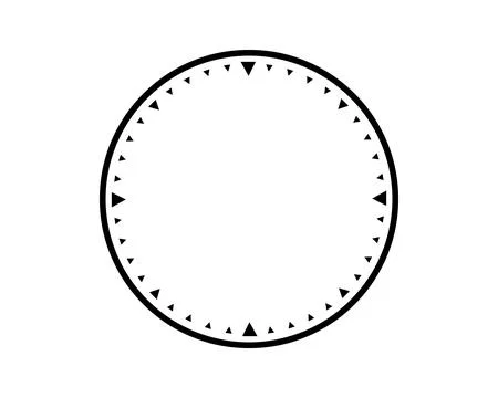 Clean minimalist clock face template in black and white.  Perfect for desig.. Stock Illustration
