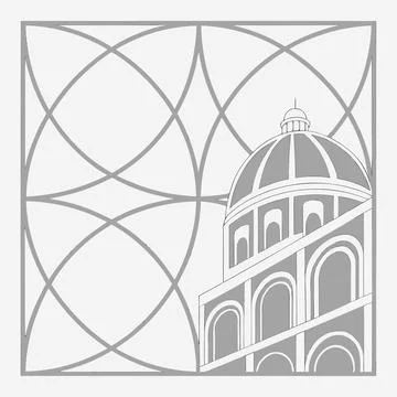 Clean Minimalist Geometric Grid Pattern Illustration Stock Illustration