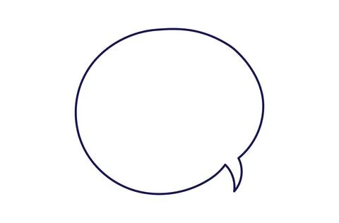 A clean, minimalist graphic representation of a speech bubble Stock Illustration