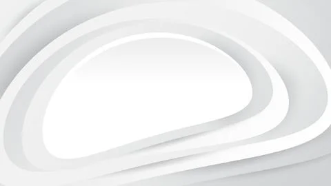 Clean minimalist overlapping oval white background with soft gradient and s.. Stock Illustration