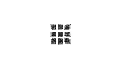 Clean Minimalist White 3D Cubes on White Background 4K Seamless Loop Stock Footage 332947606