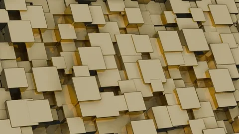 Clean, minimalistic design of digital blocks in a sequence... Stock Footage 296898205