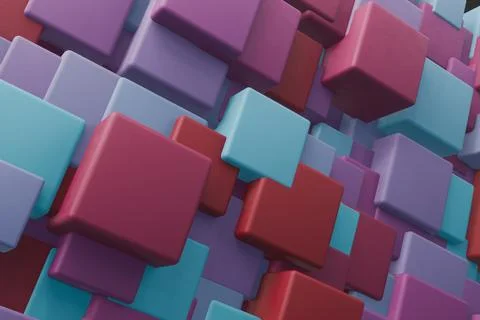 Clean, minimalistic design of digital blocks in a sequence... Illustrazione stock