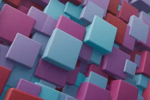 Clean, minimalistic design of digital blocks in a sequence... Illustrazione stock