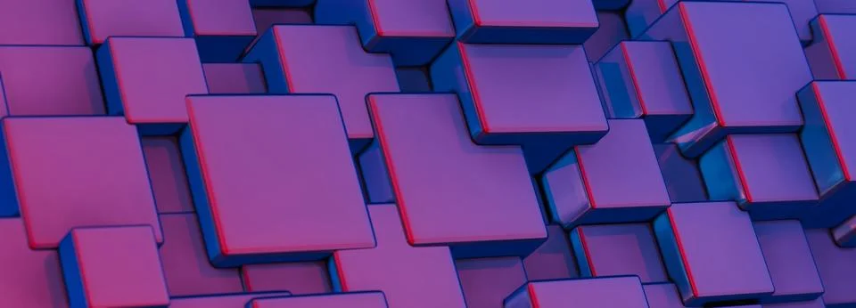Clean, minimalistic design of digital blocks in a sequence.. Illustrazione stock