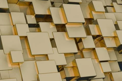 Clean, minimalistic design of digital blocks in a sequence.. Stock Illustration