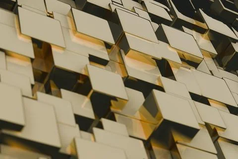 Clean, minimalistic design of digital blocks in a sequence.. Illustrazione stock