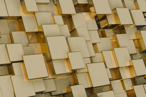 Clean, minimalistic design of digital blocks in a sequence.. Stock-Illustration
