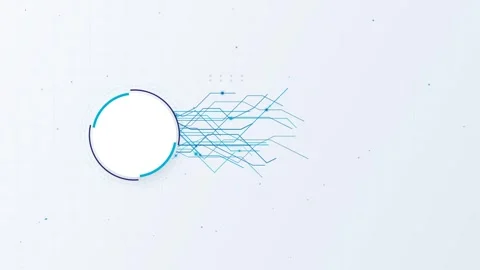 Clean minimalistic infographic animation with circle copy space and connect.. Video stock 341907845