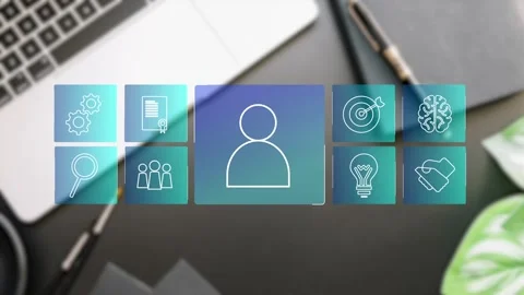 Clean minimalistic video tutorial, webinar, online education concept, e-learning Stock Footage 281507902