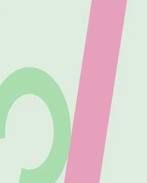 A clean mint surface features oversized curved and angled forms in soft pin.. Stock Illustration