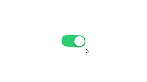 Clean modern 4K motion graphics animation of an interactive toggle switch s.. Video stock 345640617