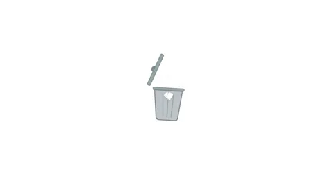 Clean modern 4K motion graphics animation of a trash can with precisely pro.. Vídeos de archivo 345640618