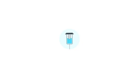 Clean modern 4K motion graphics animation of a medical syringe with the nee.. Vídeos de archivo 345640621