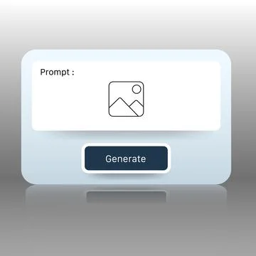 Clean Modern AI Image Generator Interface Design Mockup Stockillustratie