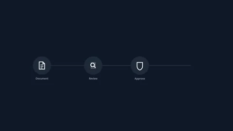 Clean modern digital document business workflow animation Stock Footage 346376920