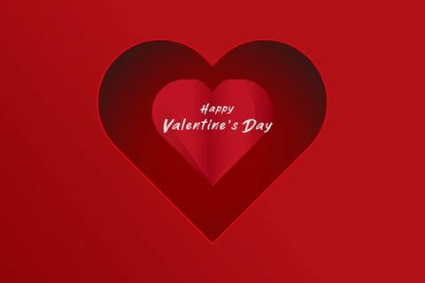 A clean, modern graphic of a large red heart on a matching red gradient bac.. Stock Illustration