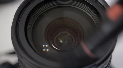 Clean modern lens. Remove dirt and dust. Stock Footage 41698698