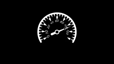 Clean Modern Speedometer Animation, Flat Style Speedometer Animation Видео 309887684