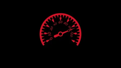Clean Modern Speedometer Animation, Flat Style Speedometer Animation Stock Footage 309887687