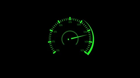 Clean Modern Speedometer Animation, Speedometer HUD Animation Stock Footage 309888076