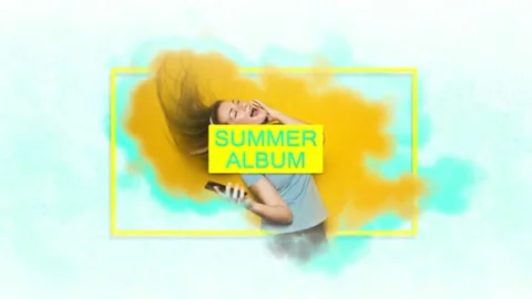 Clean Modern Summer Paints Album  After Effects	Stock