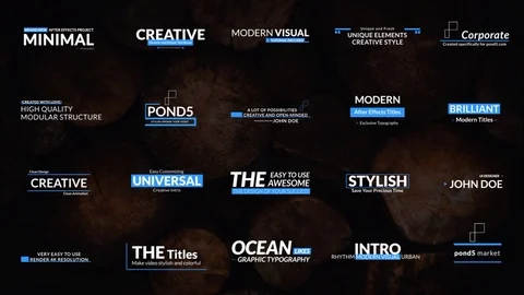 Clean Modern Titles Stock After Effects