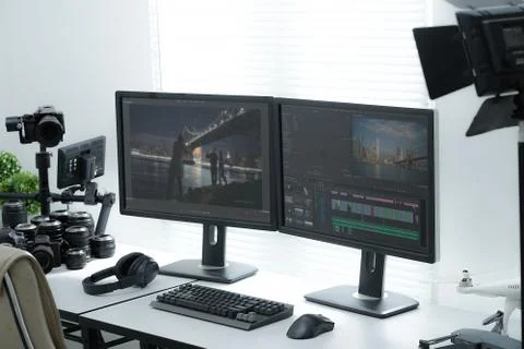 Clean Modern Video Editor Stock Photos