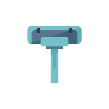 Clean mop icon flat vector. Cleaning pool Stock Illustration