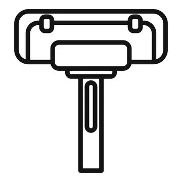 Clean mop icon outline vector. Cleaning pool Stock Illustration