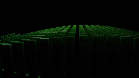 Clean Motion Emerald Green Abstract 4K Motion Graphics Cylindrical Array ve.. Stock-Footage 318925809