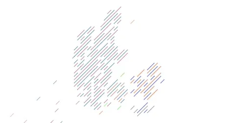 Clean Motion Graphic Map of Denmark with Diagonal Reveal Stock Footage 325718294
