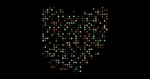 Clean Motion Graphic of Ohio State Map Disappear Loop Stock Footage 322121054
