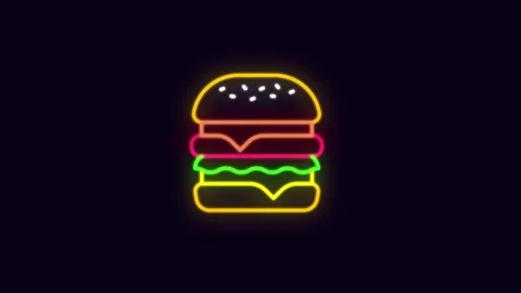Clean motion graphics of electric neon illumination for social media intro Video stock 322953907