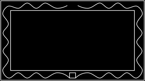 Clean motion graphics rectangle frame featuring abstract wavy path and mult.. Video stock 336454931