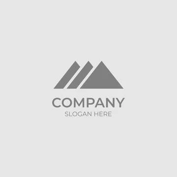 Clean mountain logo Stock Illustration