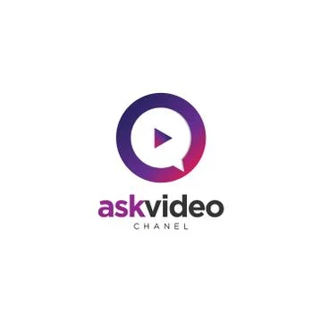Clean Multimedia Video Internet Logo Stock Illustration